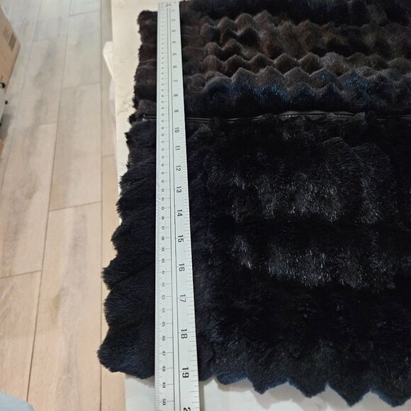 Carole Little Vintage Black Faux Fur Jacket Medium Evening Party Luxurious - Picture 9 of 11